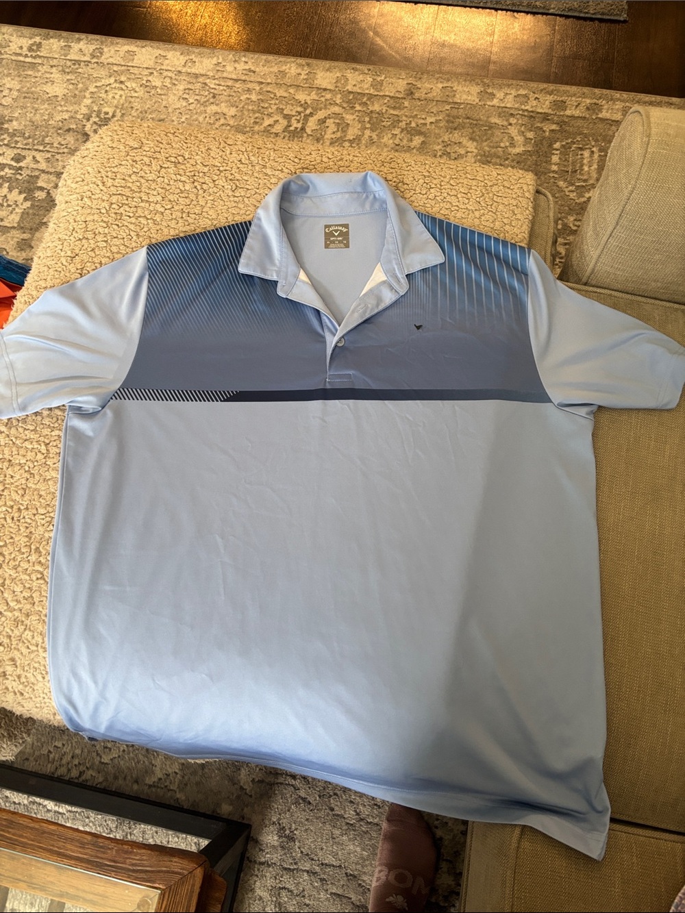 Callaway Light Blue Gradient Performance Polo